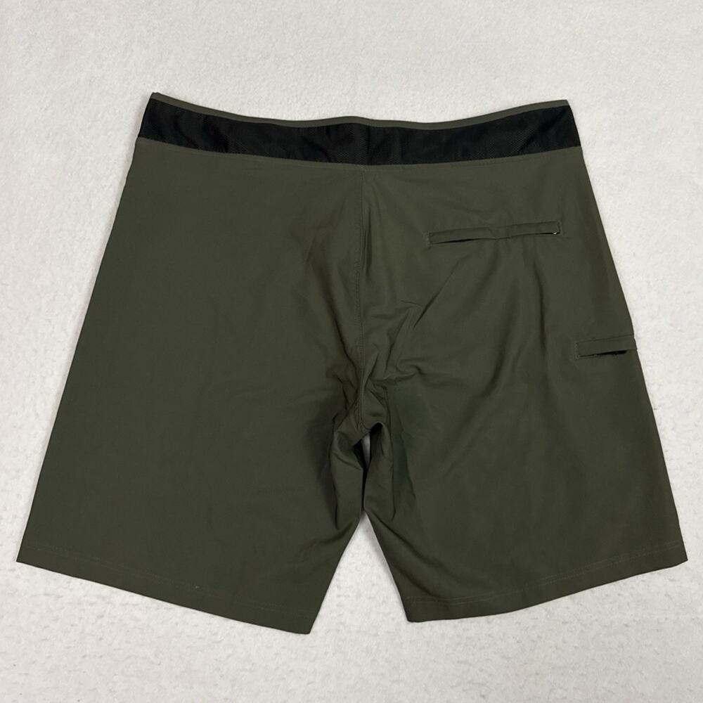 Da Hui Board Shorts Men’s Size 38 Olive Green Tribal Surf Swim - Picture 3 of 10